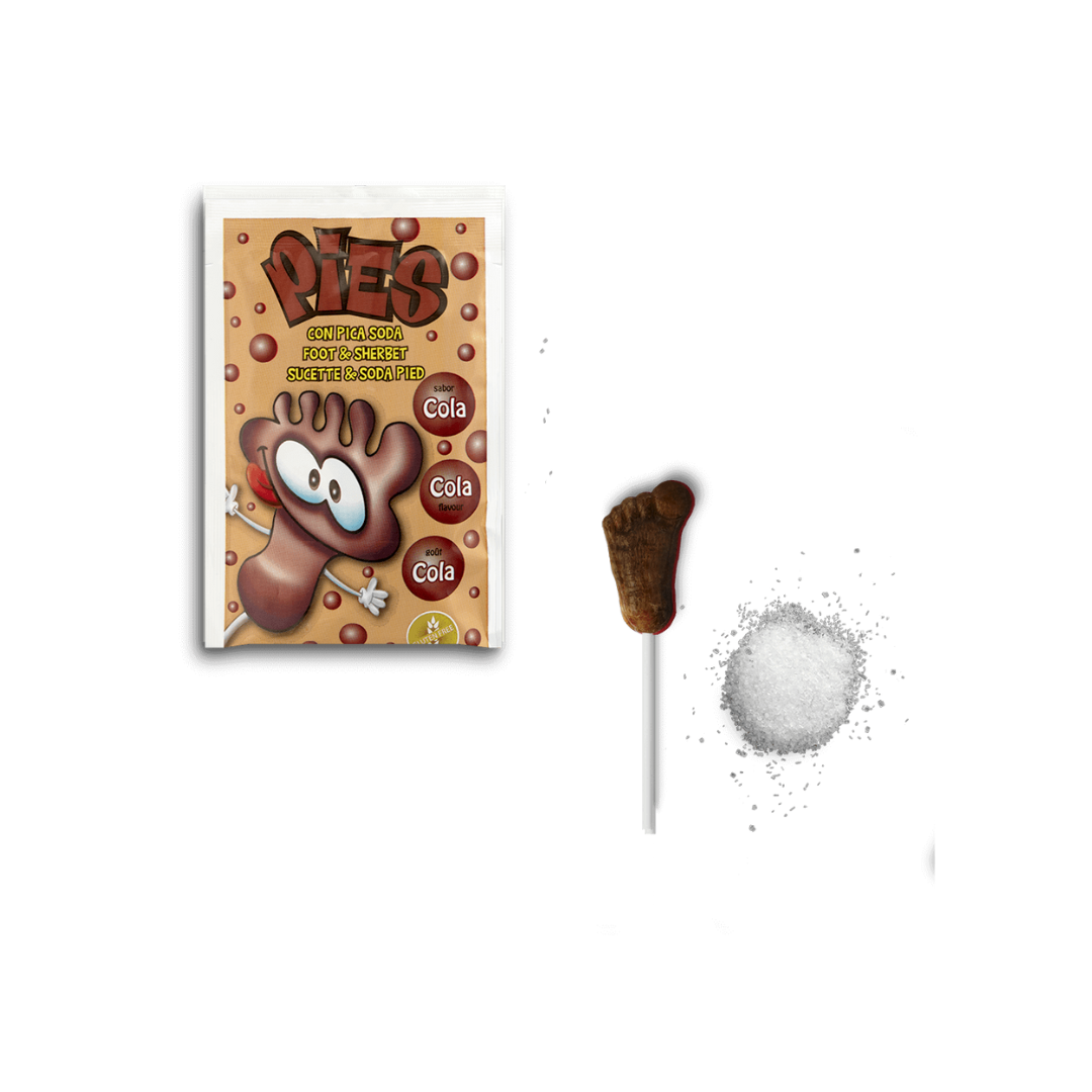 Sucette en Forme de Pied et Poudre Effervescente Acidulée - 21g