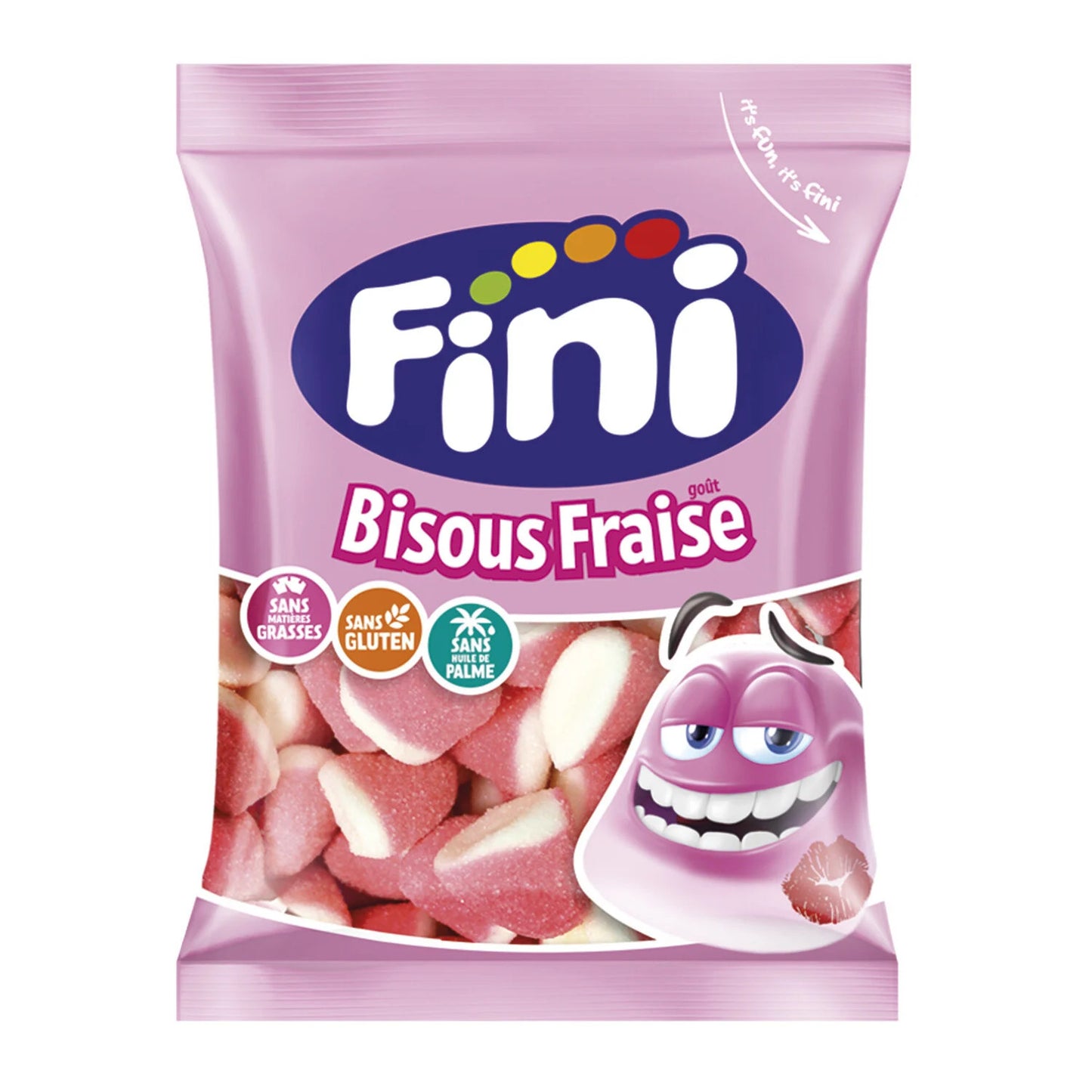 Fini Bisous Fraise - Sachet 90g - Halal